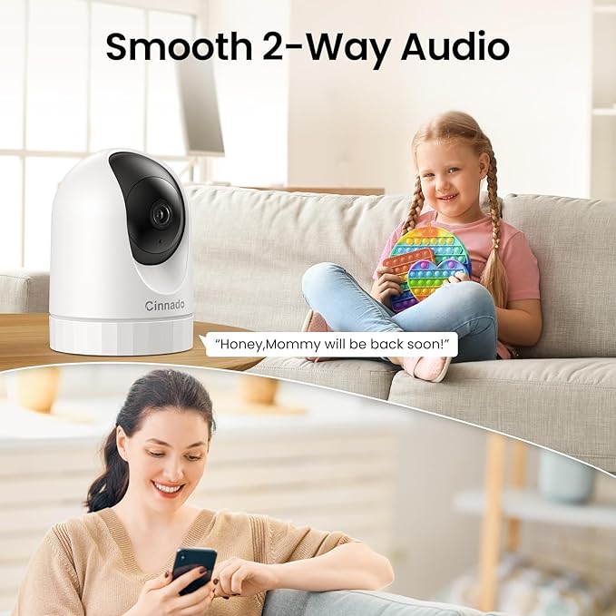 Cinnado Security Camera Indoor-2K 360° WiFi Cameras - Image 7