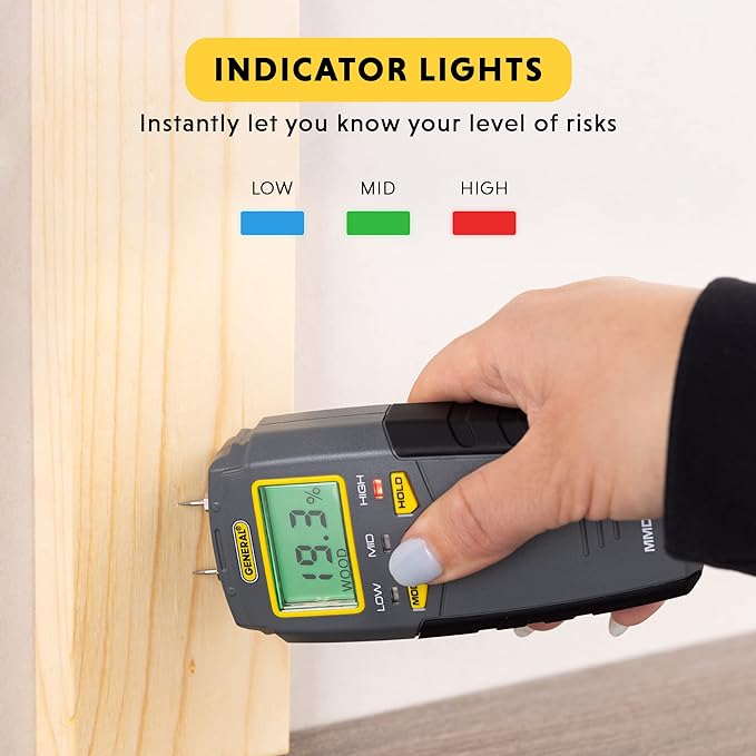 General Tools MMD4E Digital Moisture Meter, Water Leak Detector, Moisture Tester - Image 4