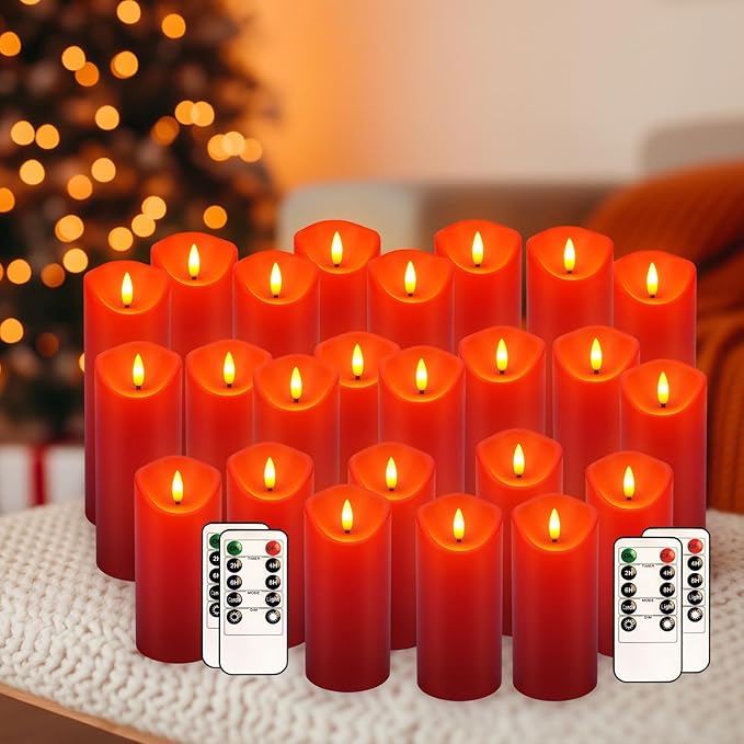 24 Pack Christmas Decoration Flickering Flameless Candles, LED Candles Battery - Image 9