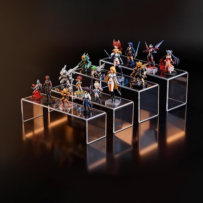 Blaithom Acrylic Display Riser Stand, Thickened to 0.2'' Acrylic Shelf Risers - Image 4