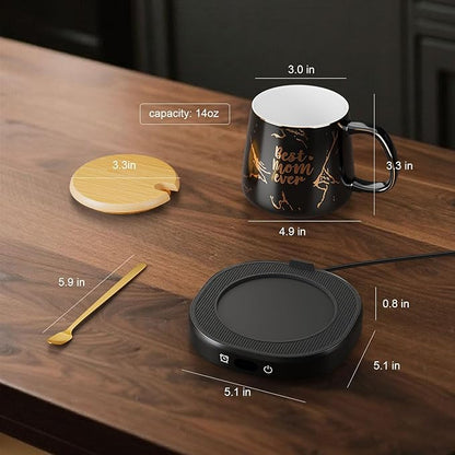 Coffee Mug Warmer & Best MOM Ever Mug Set, Electric Coffee Cup Warmer - Image 7