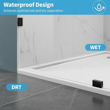 Shower Glass Panel, Frameless Walk in Shower Door - Image 5