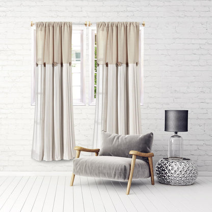 Amazing Drapery Hardware White Swivel Sash Curtain Rods with Brass Ends, Set of 4 (Hardware Included) - Adjustable Length 21-38 Inches, Easy to Install Metal Rods for Doors, Windows, and Sidelights