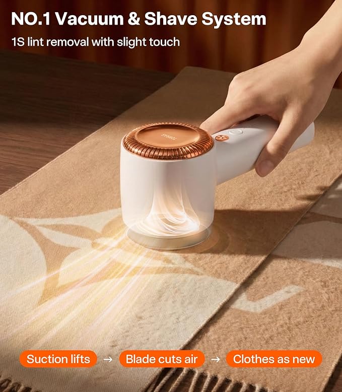 TORRAS Fabric Shaver Lint Remover, Rechargeable & Use While Charging, Electric - Image 2