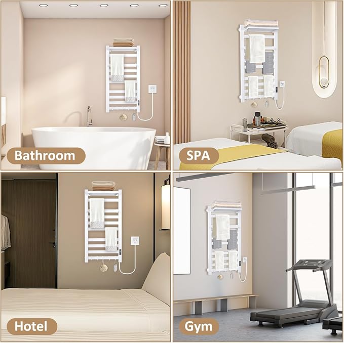 Heated Towel Rack for Bathroom Towel Warmer Racks Wall Mounted - Image 8
