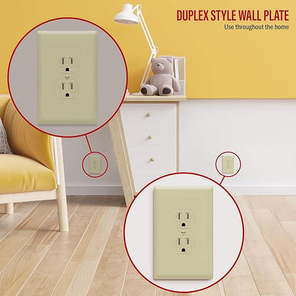 ENERLITES Duplex Receptacle Outlet Wall Plate, Jumbo Electrical Outlet Covers - Image 6