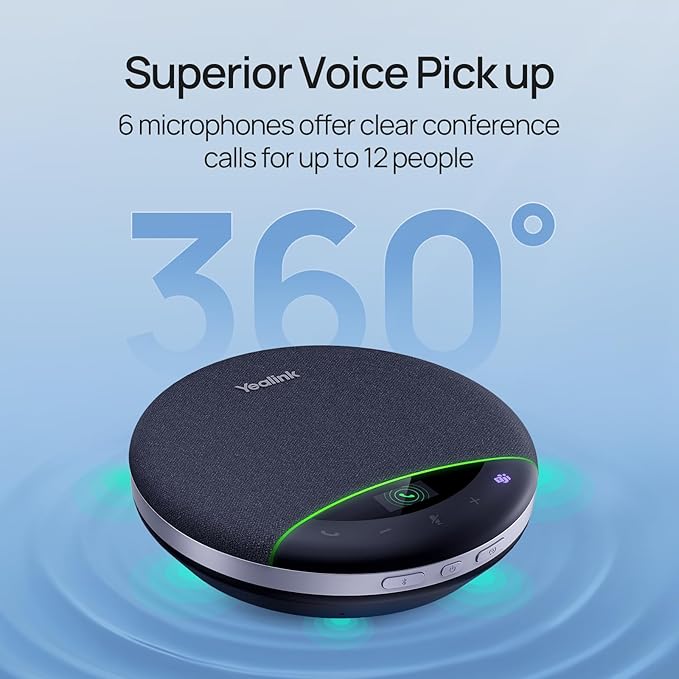 Yealink Bluetooth Speakerphone SP96 Support Daisy-Chain 26H Talk Time Teams - Image 2
