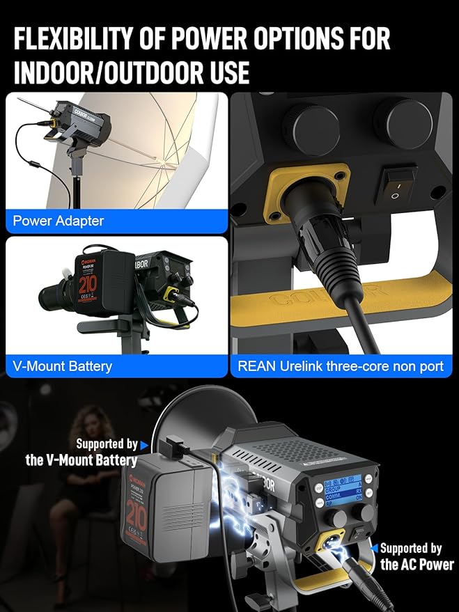 Video Light, COLBOR CL220R RGB 250W Max Continuous Lighting 2700-6500K CRI97+ 31 - Image 6