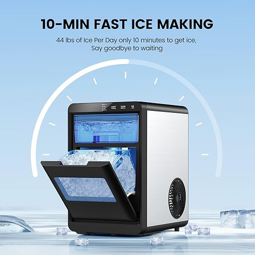 COWSAR Nugget Ice Makers Countertop, 44Lbs/24H Crushed Ice Maker & Pebble Ice - Image 2