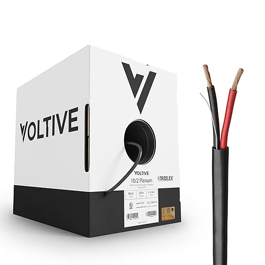 Voltive 10/2 Speaker Wire, Plenum CL3P, 250ft by Voltive