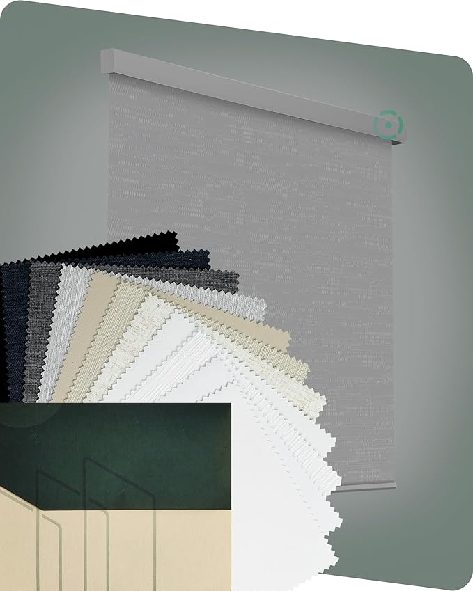 Yoolax Motorized Blinds with Remote, Automatic Roller Shades Cordless Electric by Yoolax