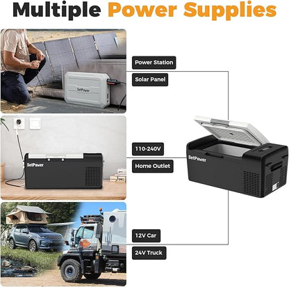 Setpower Car Refrigerator Electric Cooler 15L/15.8QT, Car Fridge Portable - Image 7