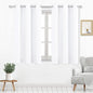 DWCN Pure White Window Curtain Panels 38x45 inches Long, by DWCN