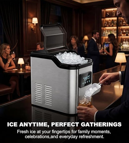 Nugget Ice Makers Countertop, Portable Pebble Ice Machine - Image 9