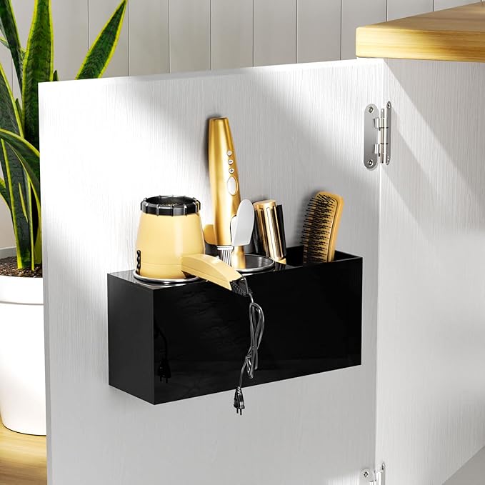 NIUBEE Hair Dryer Holder, Hair Tool Organizer Wall Mount, Blow Dryer Holder - Image 2