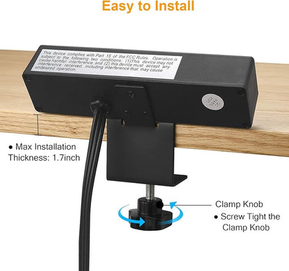 HHSOET Desk Clamp Power Strip, Desktop Power Outlet Clamp Mount - Image 4