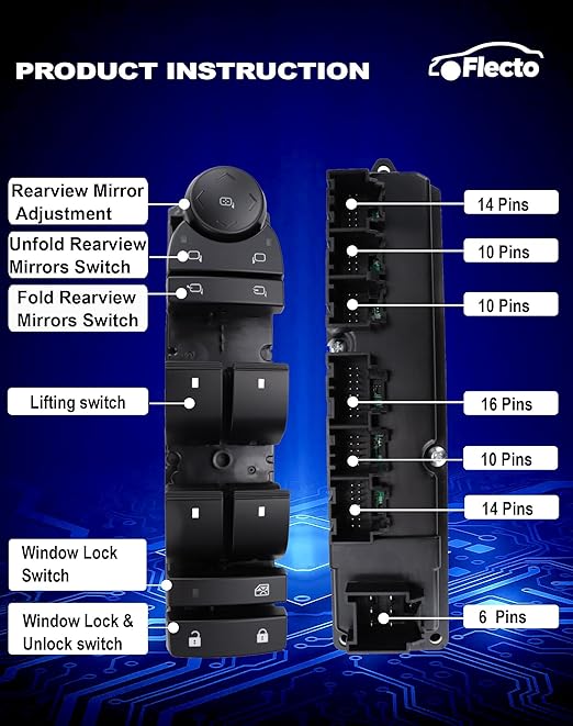 Flecto 20835553 Master Power Window Switch Driver Side - Image 3