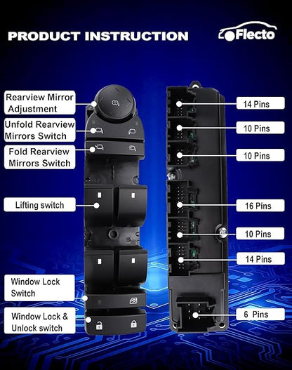 Flecto 20835553 Master Power Window Switch Driver Side - Image 3