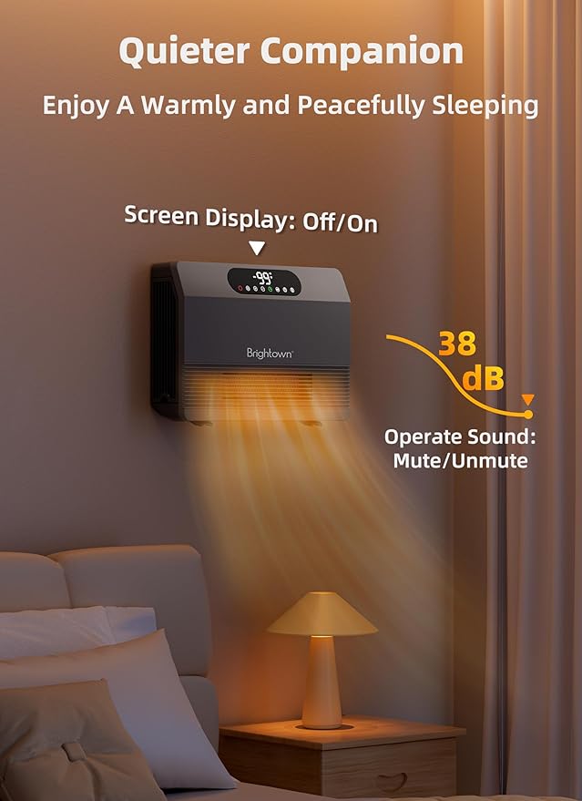 Brightown Wall Heater for Indoor Use, Space Heater - Image 6