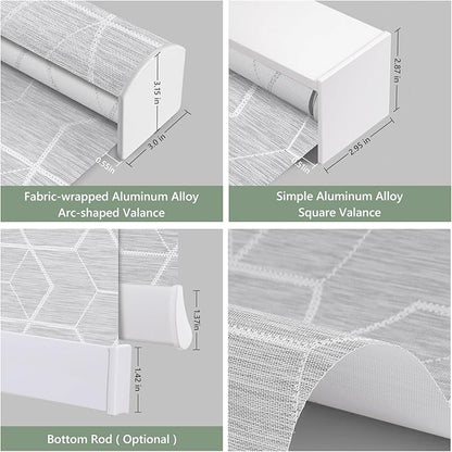 Tipiace Motorized Blinds with Remote Window Roller Shade Wireless Rechargeable - Image 3