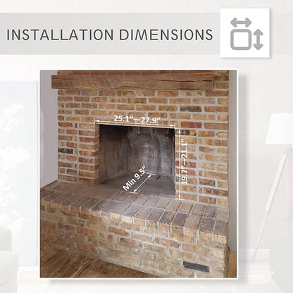 LegendFlame Carl 28" W Electric Fireplace Insert, Fireplace Heater 750/1500W - Image 4