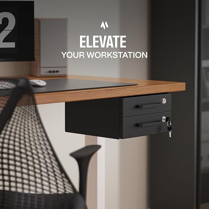 Under Desk Drawer Slide-Out – Lockable Metal Storage Drawers - Image 4