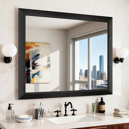 SMIROR Matte Black Bathroom Mirror by SMIROR