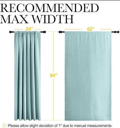 NICETOWN 2 Panels Blackout Curtains, Rod Pocket Thermal Insulated Drapes 84 - Image 6