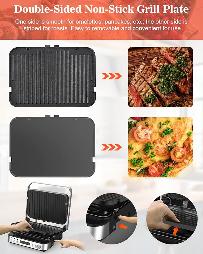 Panini Press Grill Sandwich Maker - Image 4