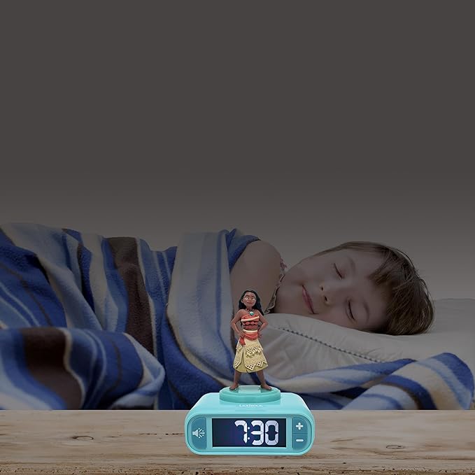 LEXiBOOK, Moana Nightlight Alarm Clock, Sounds and Melodies, Backlit LCD Screen - Image 4