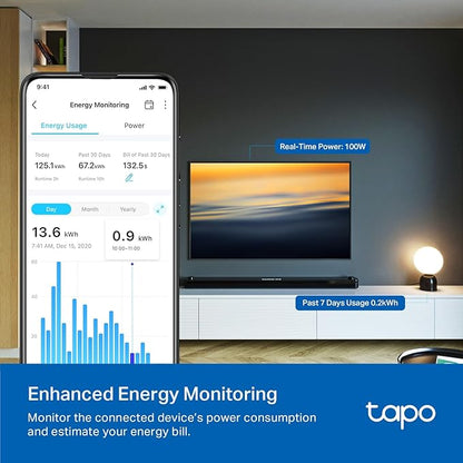 TP-Link Tapo Smart Plug P210M, Wi-Fi in-Wall Outlet, Matter Compatible - Image 4