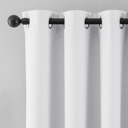 Beauoop White 100% Blackout Curtains 84 Inch Long 2 Panels - Image 9