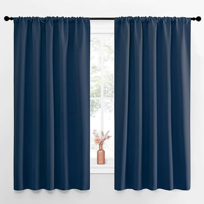 NICETOWN Blackout Curtains for Living Curtains, Moroccan Blue, 52 by 63 Inch by NICETOWN