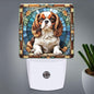 PODMemory Cavalier King Charles Spaniel Stained Glass Night Lights Plug into by PODMemory