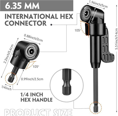 17 Pcs Flexible Drill Bit Extension 105 Degree Right Angle Drill Adapter - Image 6