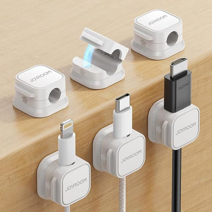 6 Pack Magnetic Cable Clips Cord Holder, Under Desk Cable Management, JOYROOM by JOYROOM