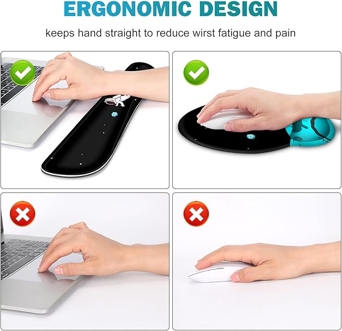 Gaming Mouse Pad, Large Desk Mat, Cute Desk Pad Protector, 4in1 XXL Mousepad + - Image 3