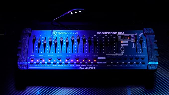Rockville ROCKFORCE 384 Channel DMX Light/Fog Lighting Controller, MIDI Control - Image 2