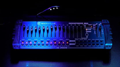 Rockville ROCKFORCE 384 Channel DMX Light/Fog Lighting Controller, MIDI Control - Image 2