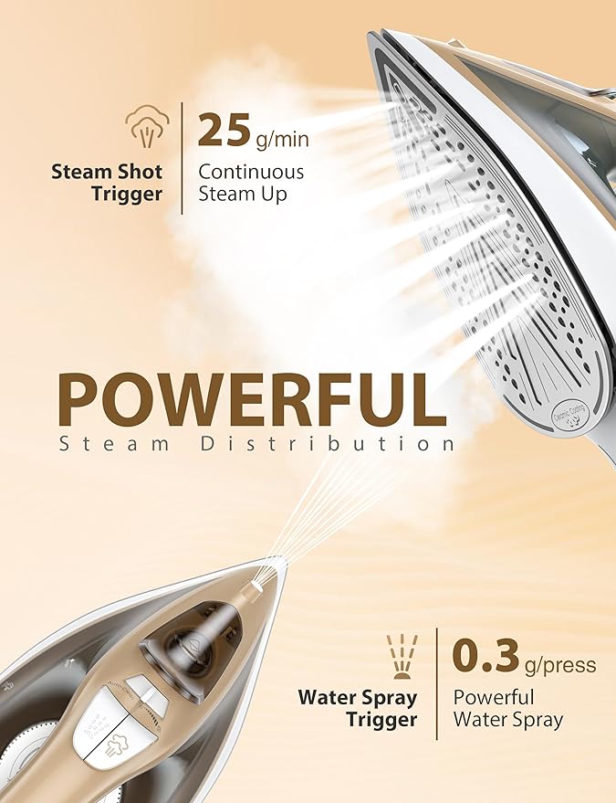 1500W Steam Iron for Clothes - Image 4
