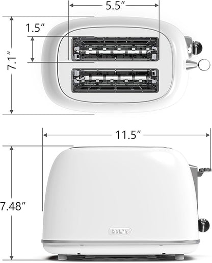 Toaster 2 slice, Retro Stainless Steel Toaster - Image 7