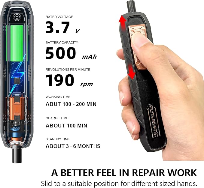 Small Electric Screwdriver Set, JAKEMY Smart 3 Torque Cordless Screwdriver Kit - Image 4