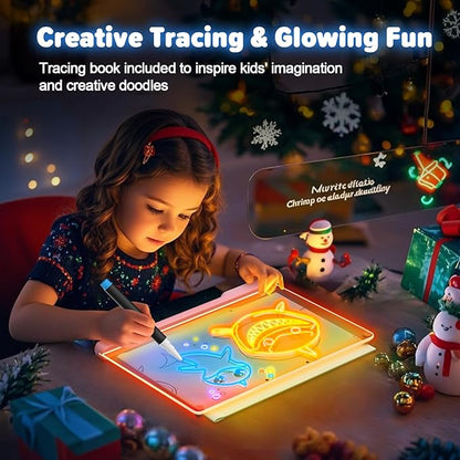16-Inch Rechargeable Doodle Glow LED Note Board, 7-Color Light Modes, Neon Art - Image 5