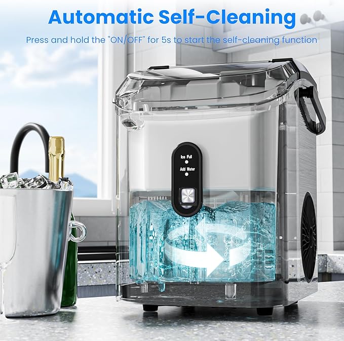 Antarctic Star Nugget Ice Makers Countertop, Portable Ice Maker Machine - Image 4