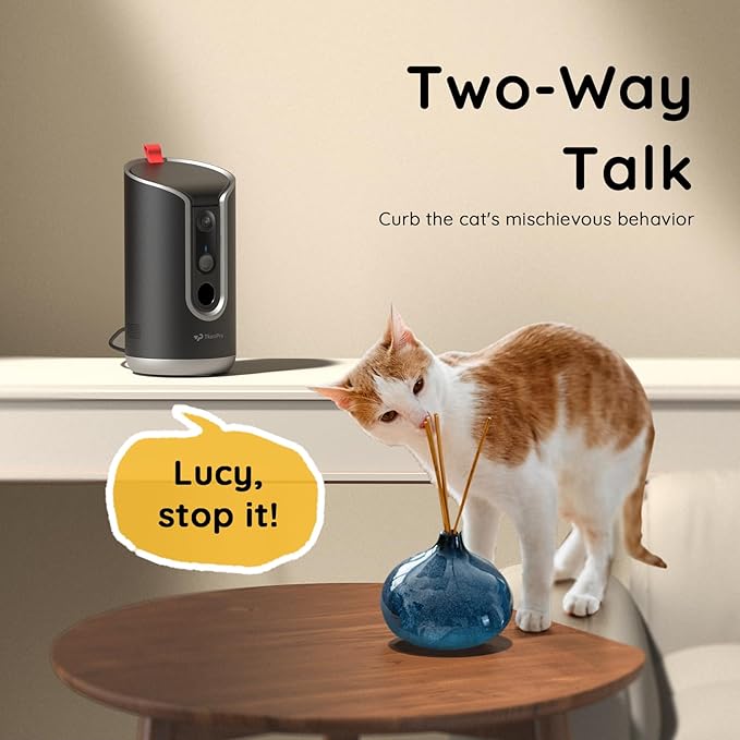 Pet Camera Treat Dispenser, 2K Dog & Cat Cam, Remote Treat Tossing, 360° Auto - Image 5