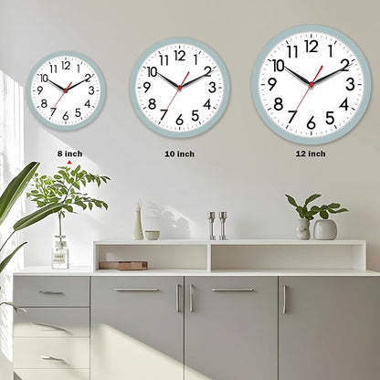 AKCISOT Wall Clock, Modern Small Wall Clocks Battery Operated 8 Inch, Silent - Image 4