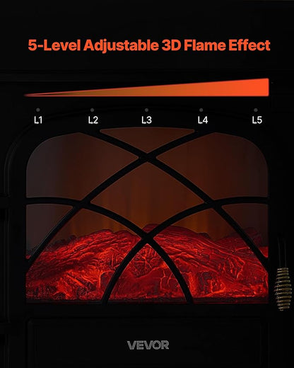 VEVOR 25.5inch Freestanding Fireplaces, 1500W 5120BTU Portable Electric - Image 4