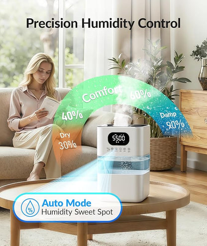 AreShark Humidifier Large Room, 2.2 Gal/8.5L Cool Warm Mist Air Humidifiers - Image 5