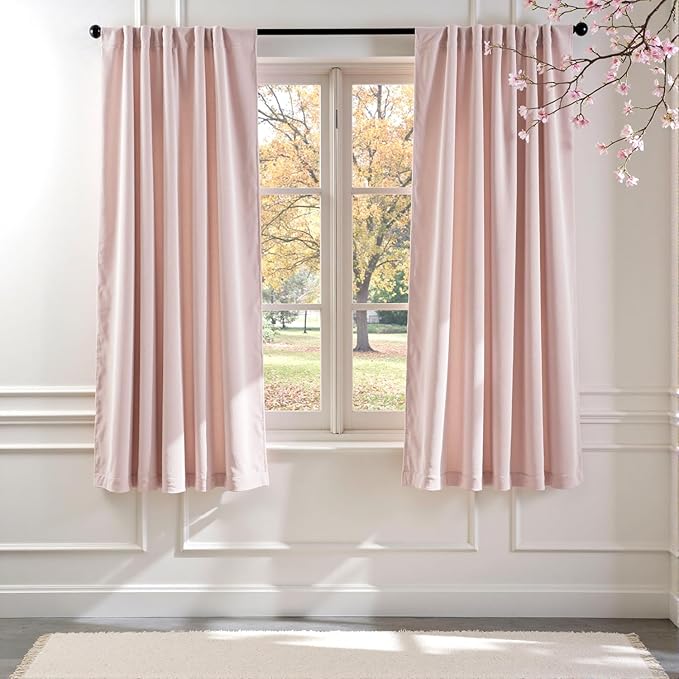 Lazzzy Velvet Blackout Curtains Thermal Insulated Room Window Drapes Super Soft by Lazzzy