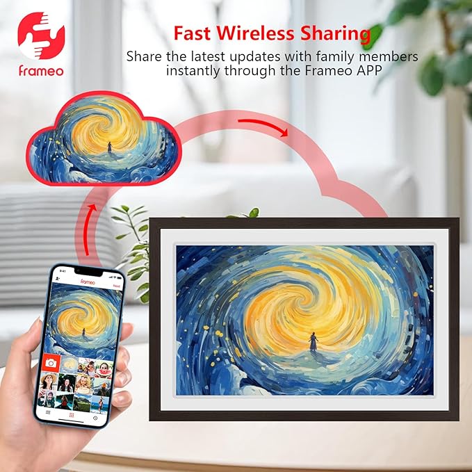 FRAMEO 21.5 inch Large Digital Photo Frame Touch Screen 32GB WiFi Smart Picture - Image 6